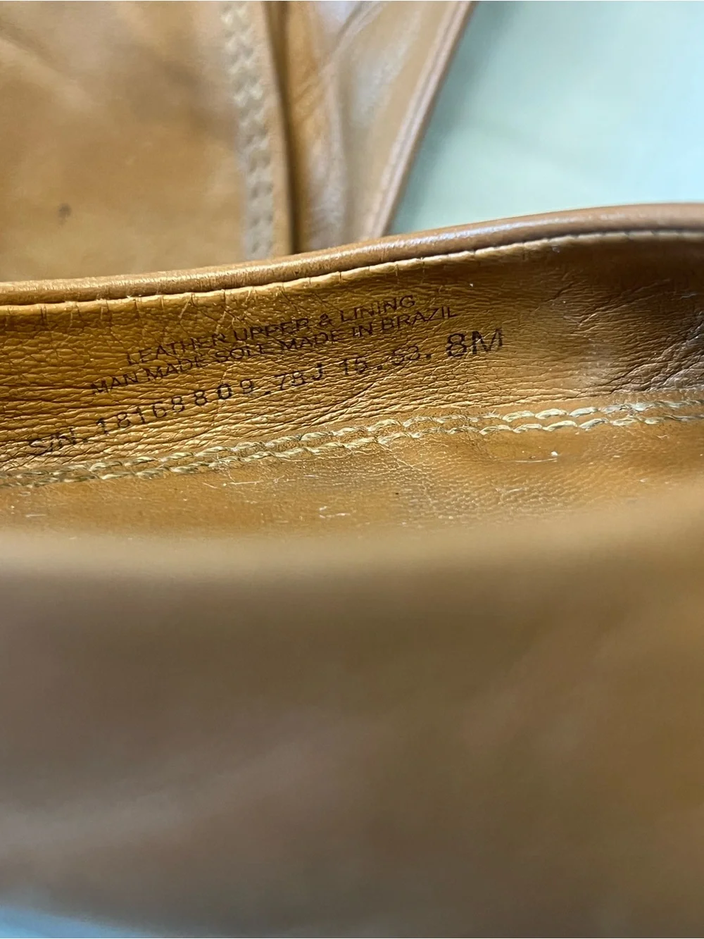 Tory Burch Tan Leather Logo Ballet Flats